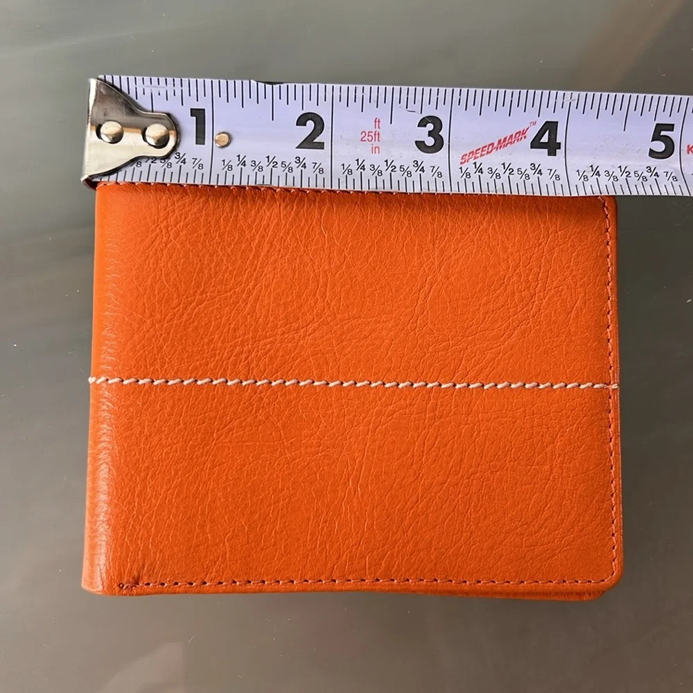 🍊NWOT Wallet | Orange Leather Bi-Fold Key Card/Cash Holder by Wilsons Leather
